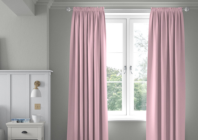 Faux Suede, Pastel Pink - Made to Measure Curtains - Image 3